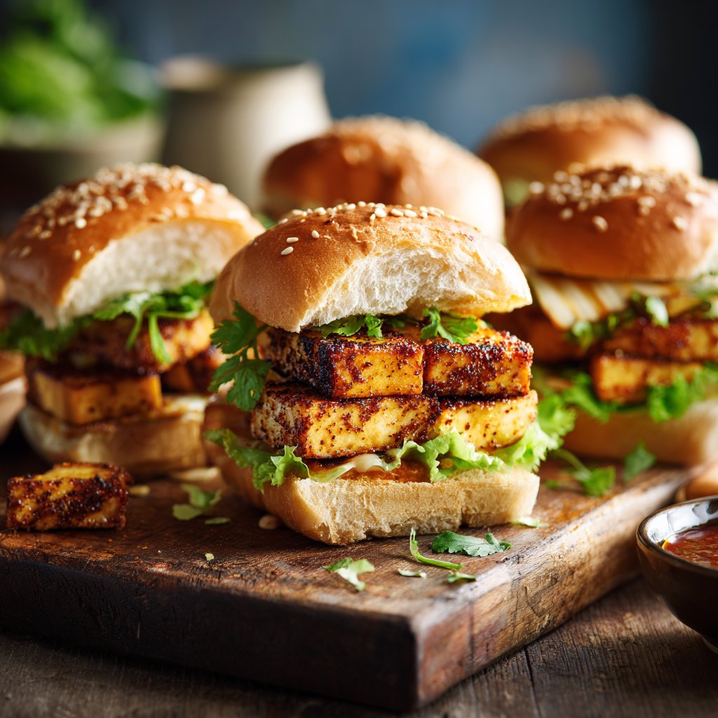 Sliders with Crispy Tofu
