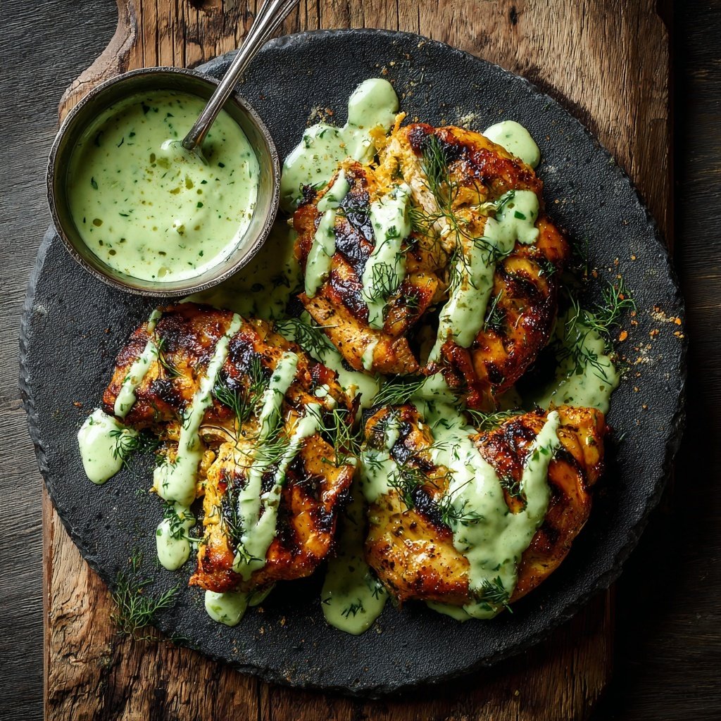 Lemon Dill Yogurt Sauce Chicken