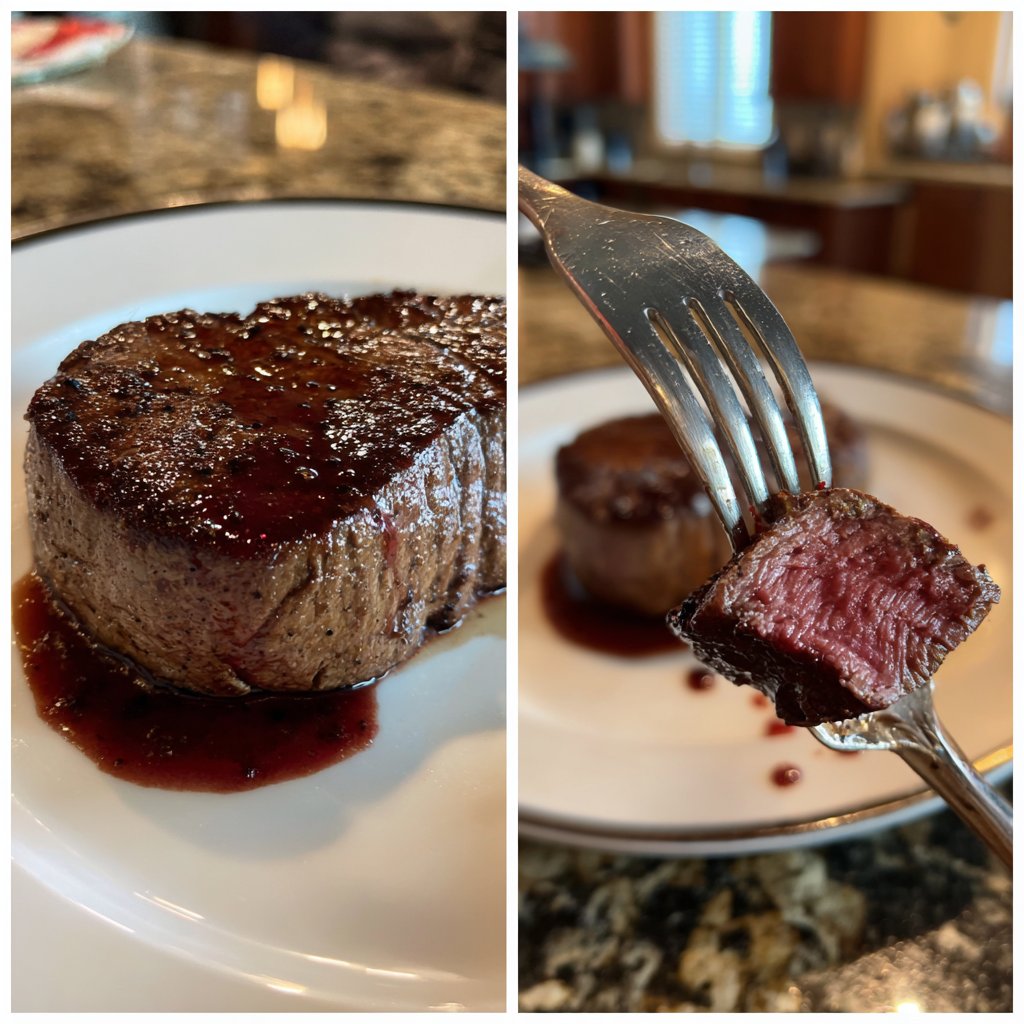 Romantic Filet Mignon with Red Wine Sauce