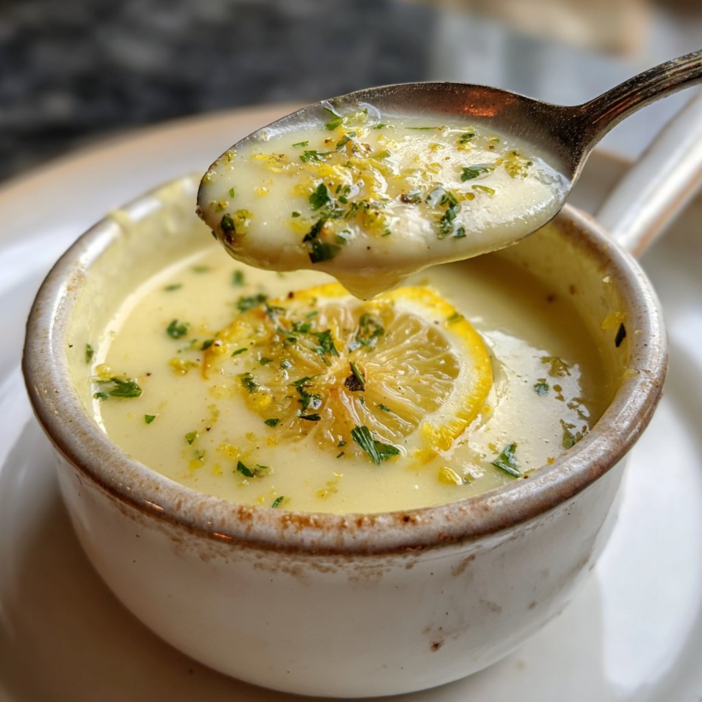 Creamy Lemon White Bean Soup Bowl
