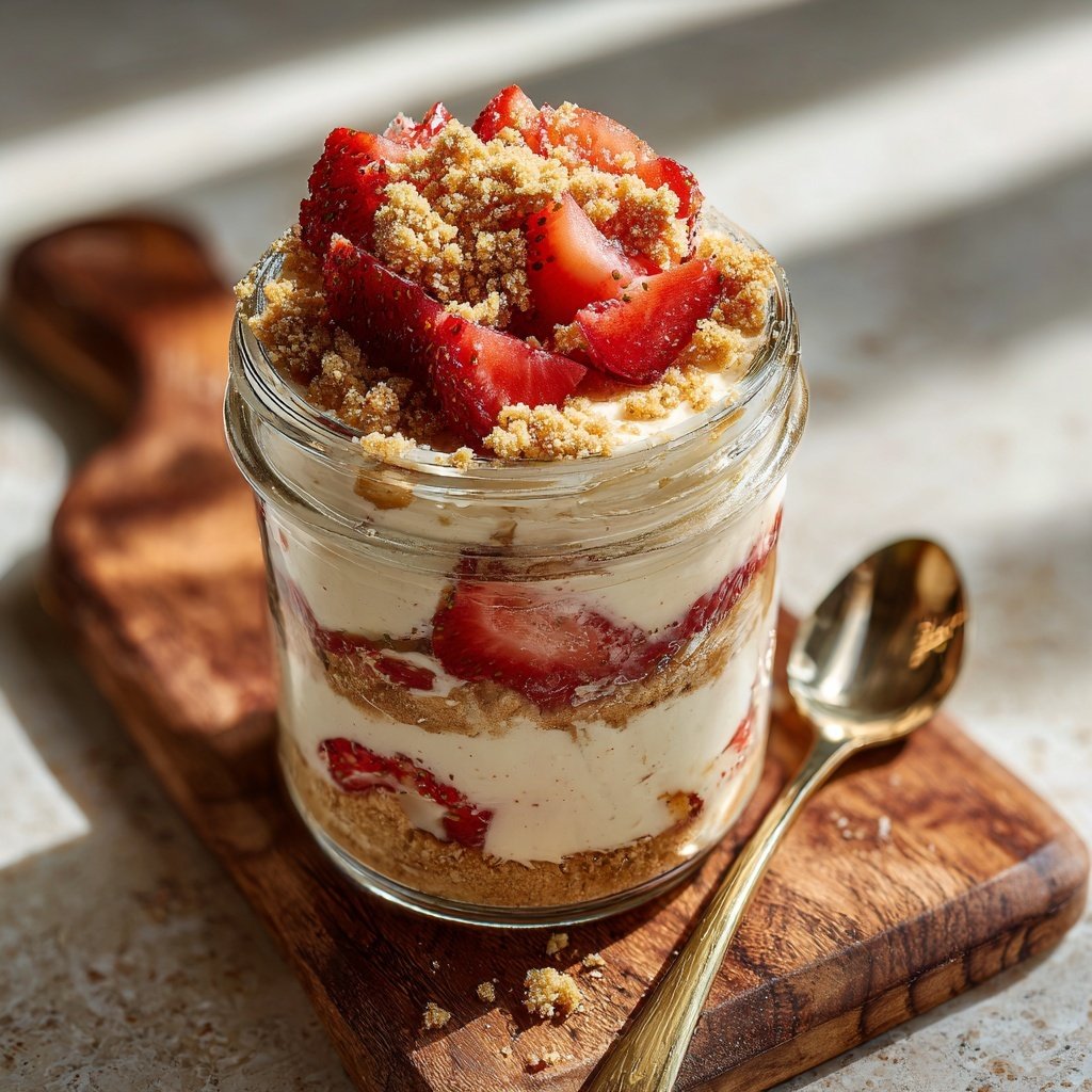 Strawberry Cheesecake Oat Parfaits