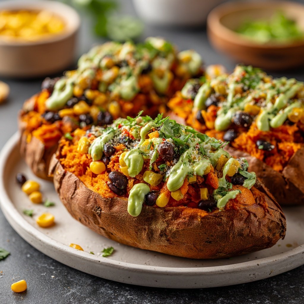 Valentine Dinner Stuffed Sweet Potatoes