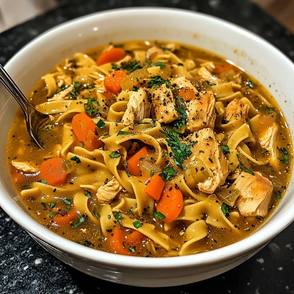 Healthy Crockpot Chicken Noodle Soup