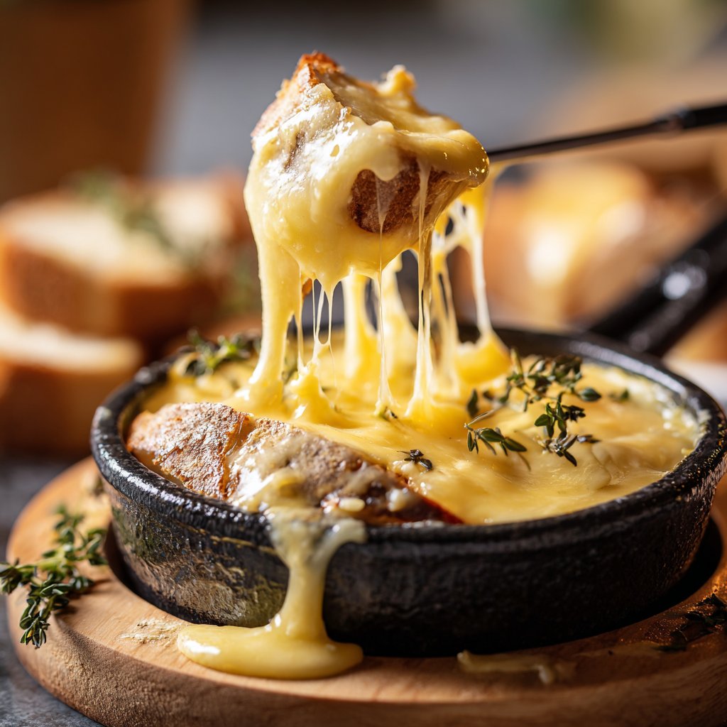 Fondue with Raclette and Thyme
