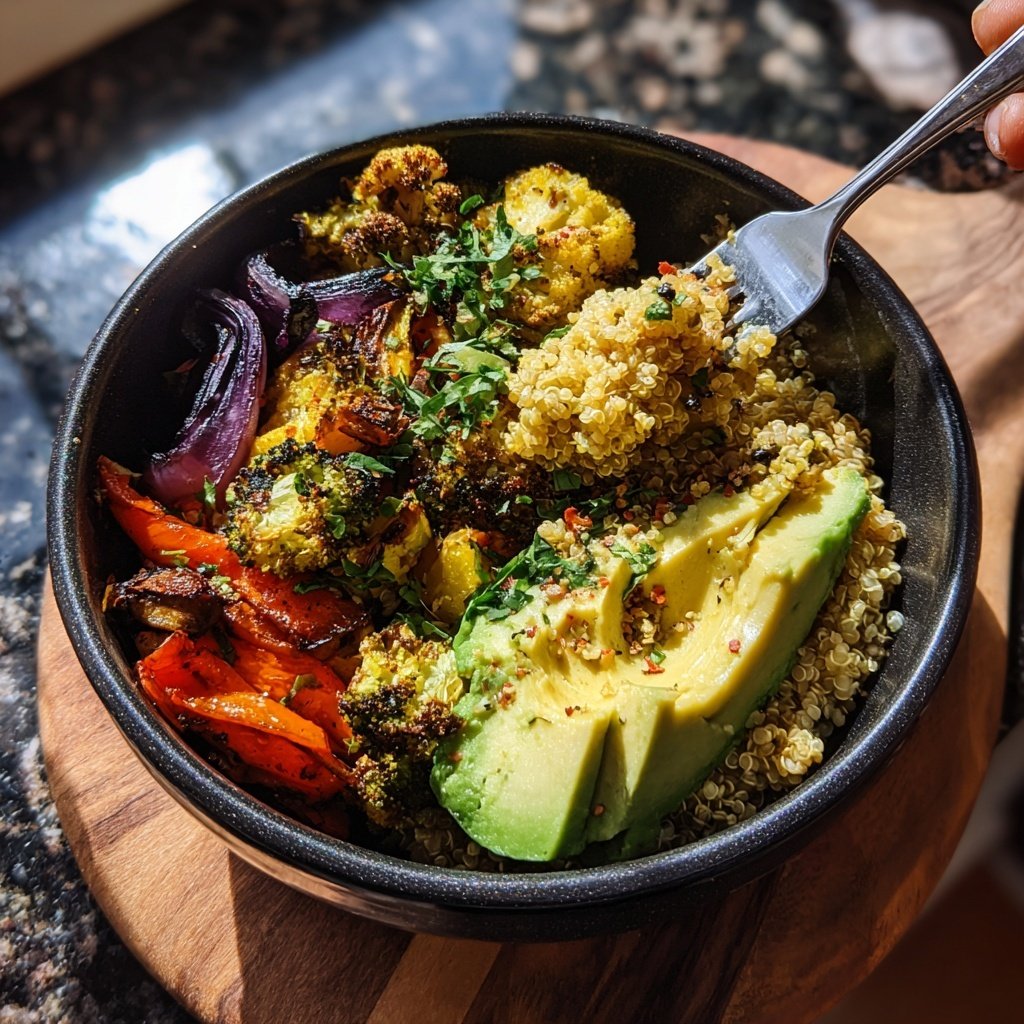 Healthy Lunch Quinoa Veggie Bowls