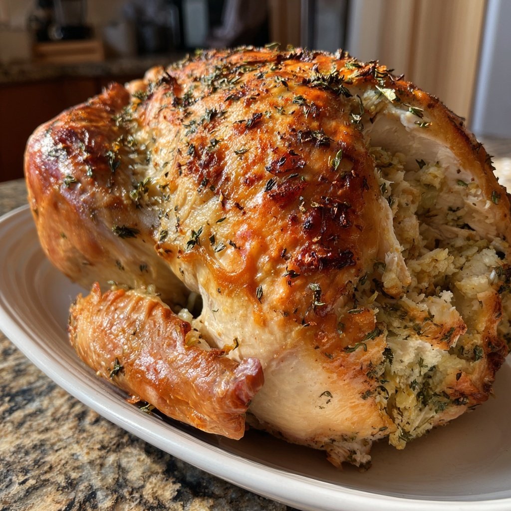 Seasonal & Festive Thanksgiving Herb Stuffed Turkey