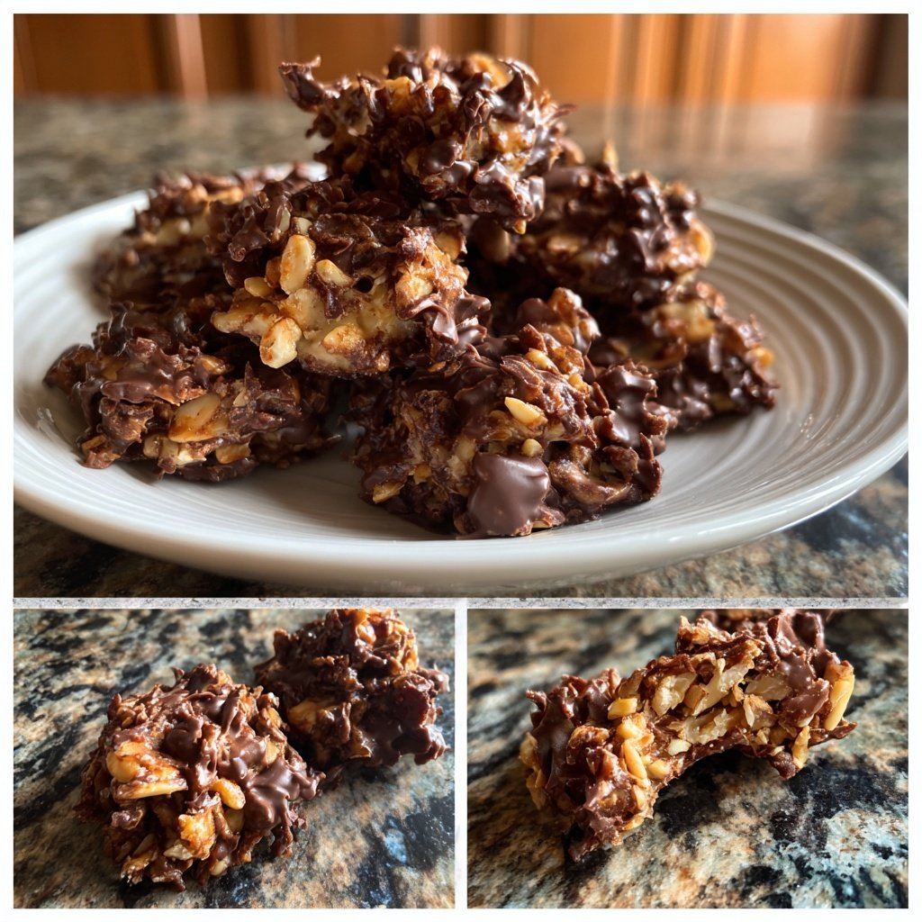 Chocolate Coconut Peanut Clusters