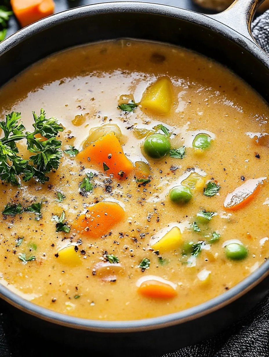 One Pot Creamy Vegetable Soup