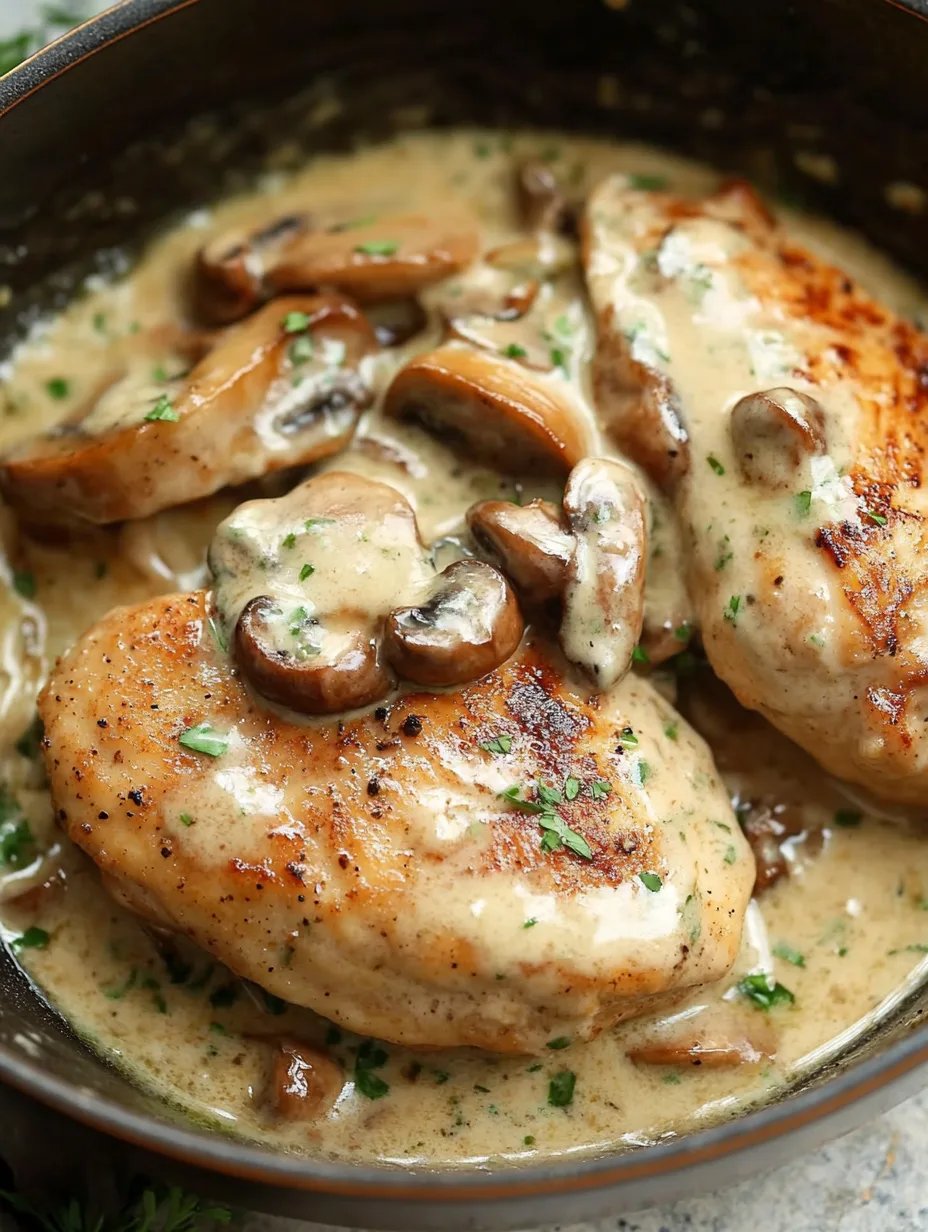 Creamy Garlic Mushroom Chicken