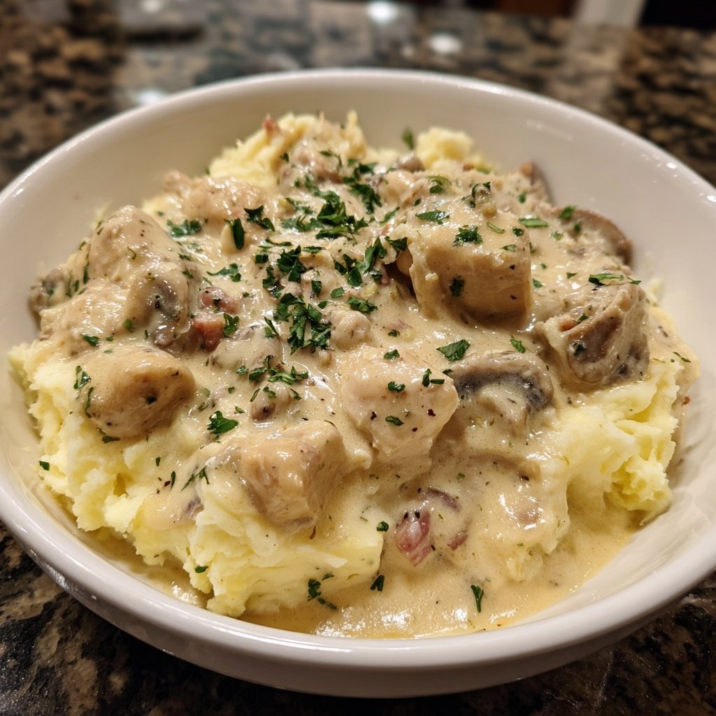 Comfort Food Creamy Chicken and Mashed Potatoes