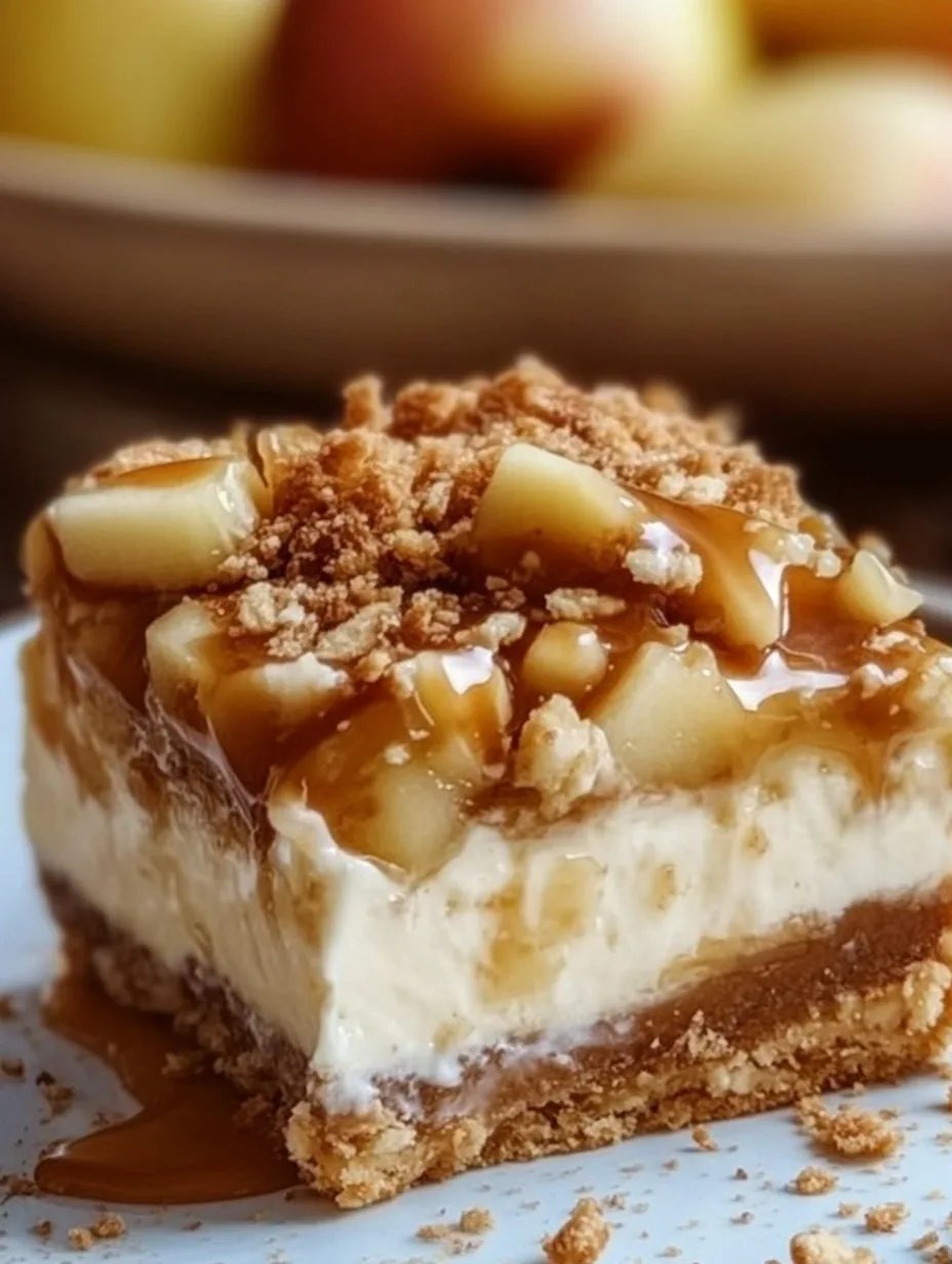 Caramel Apple Cheesecake Bars