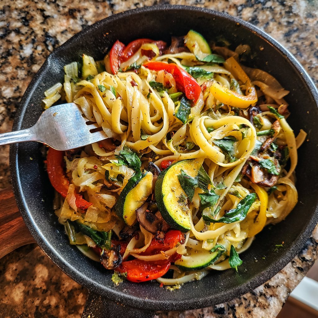 Herb Roasted Veggie Pasta Skillet