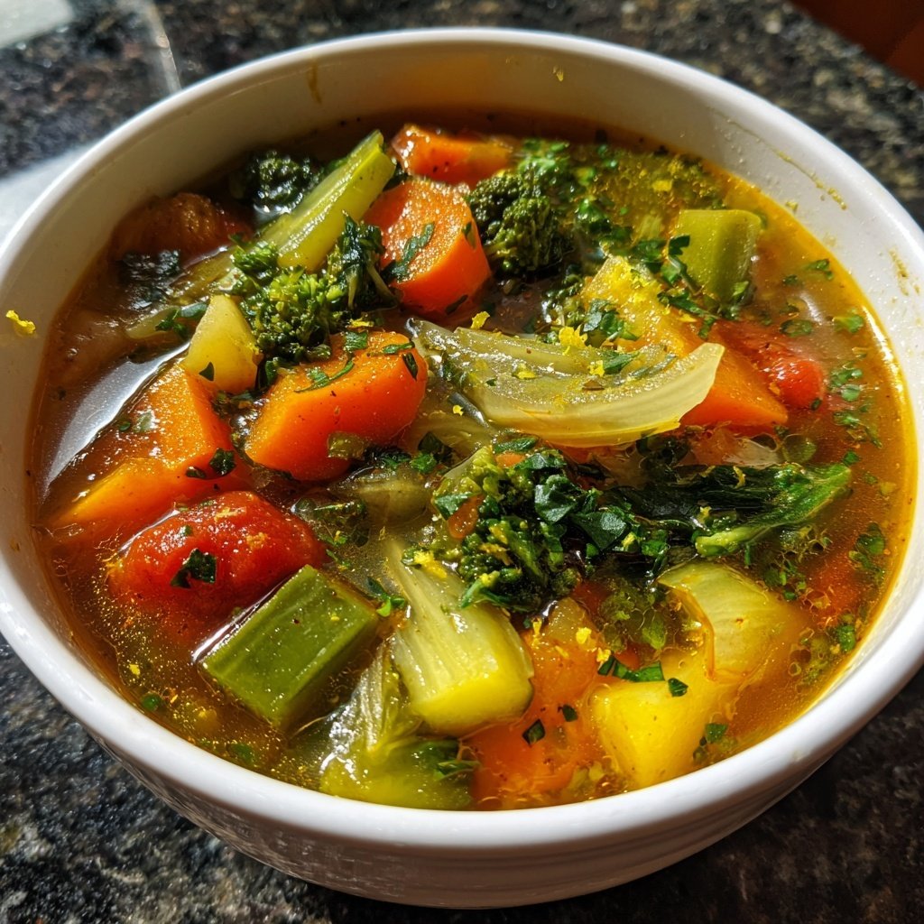 Spring Vegetable Soup With Lemon