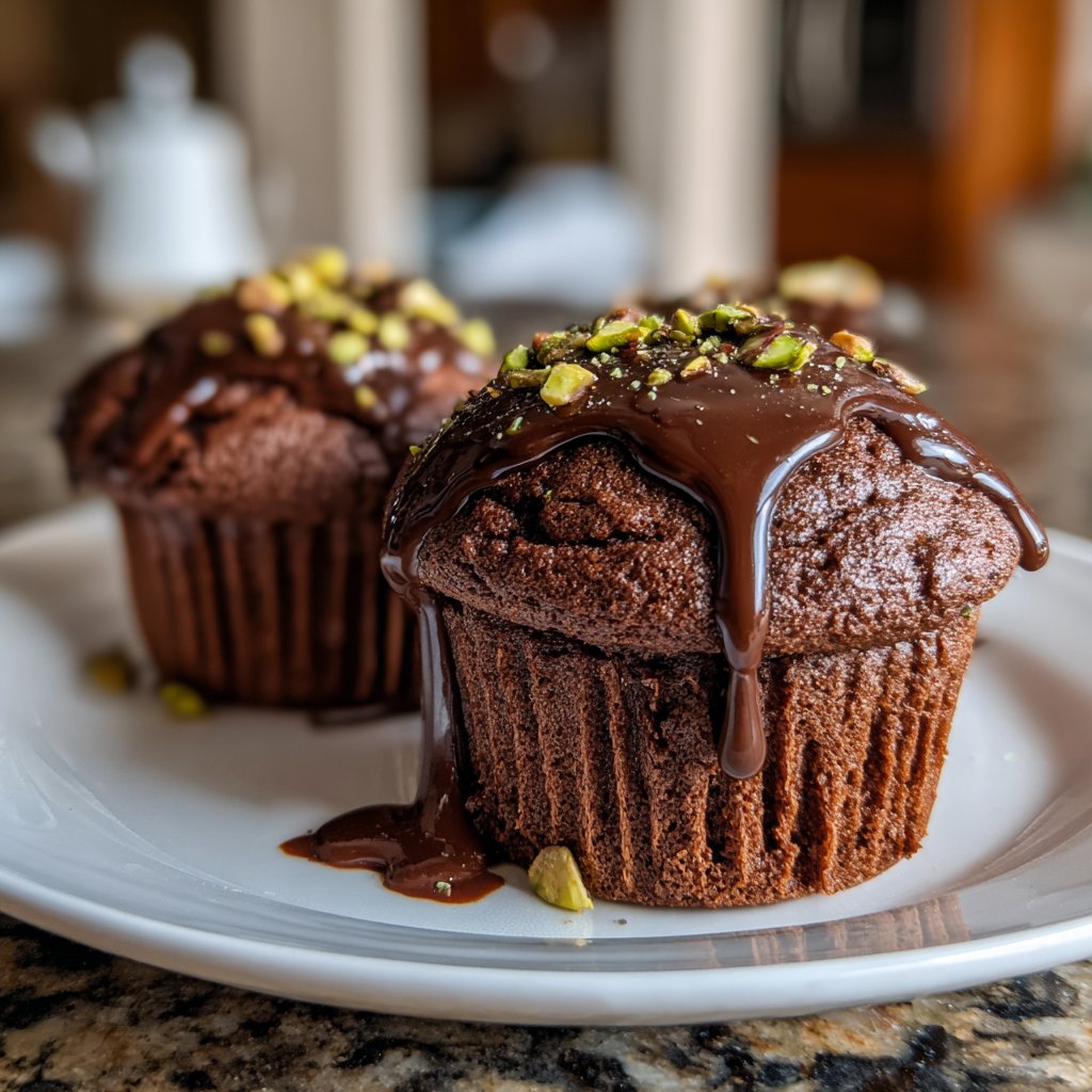 Chocolate Pistachio Cupcakes