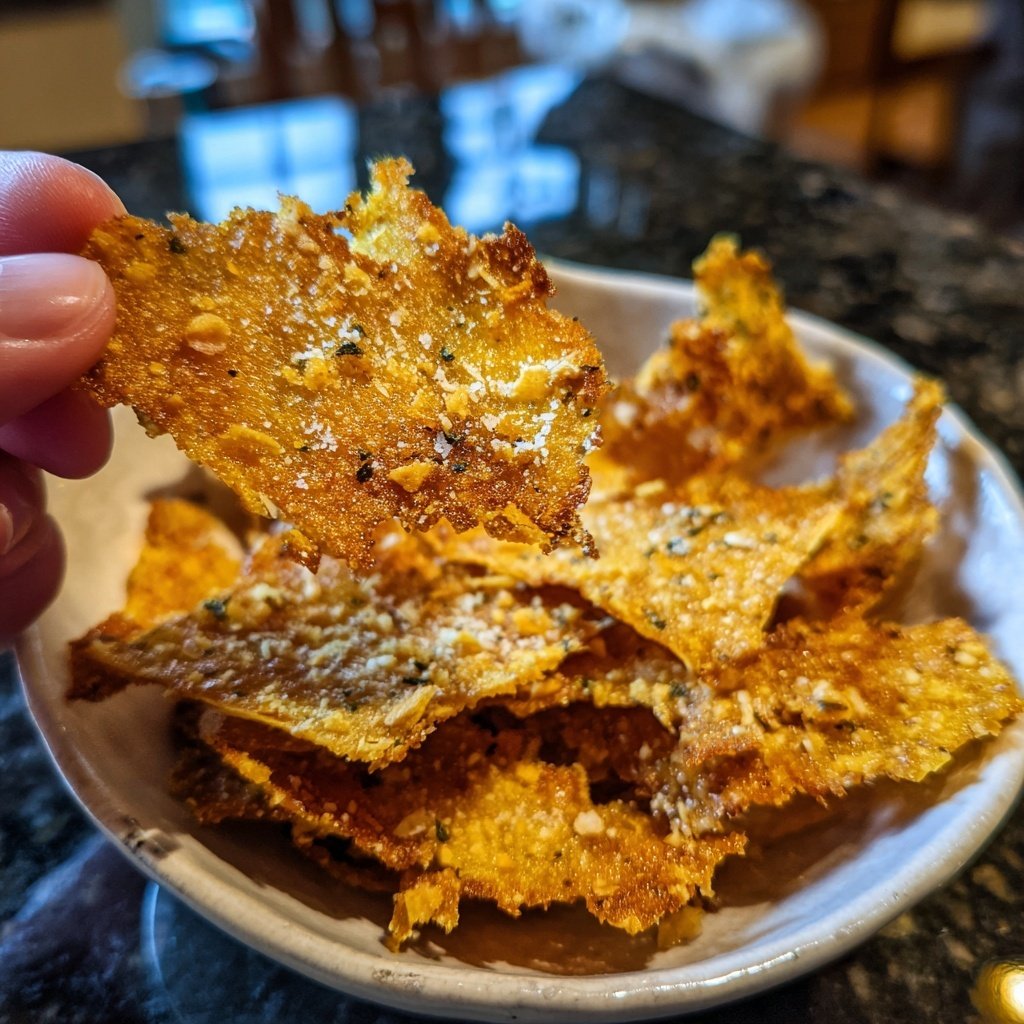Crispy Eggplant Garlic Chips