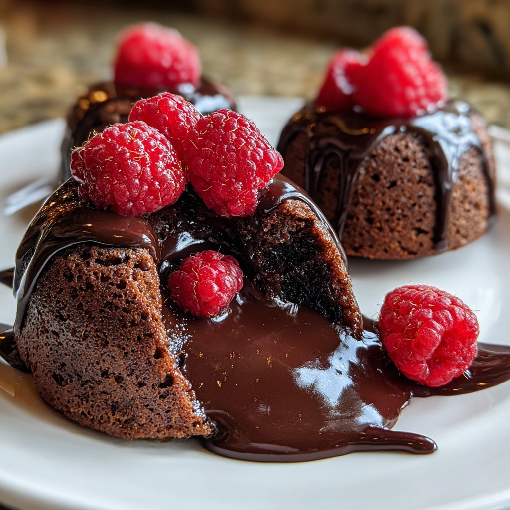 Chocolate Raspberry Lava Cakes