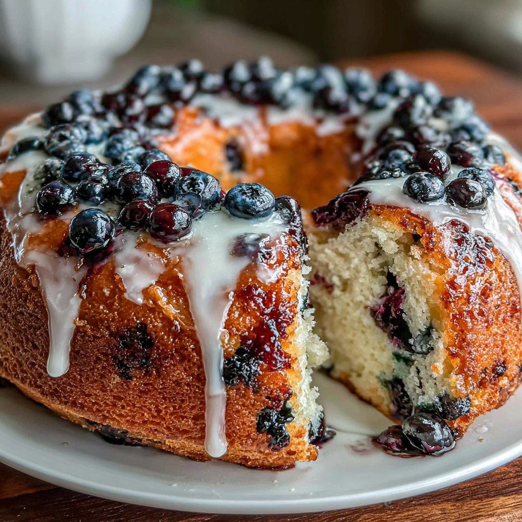 Lemon Blueberry Yogurt Tea Cake