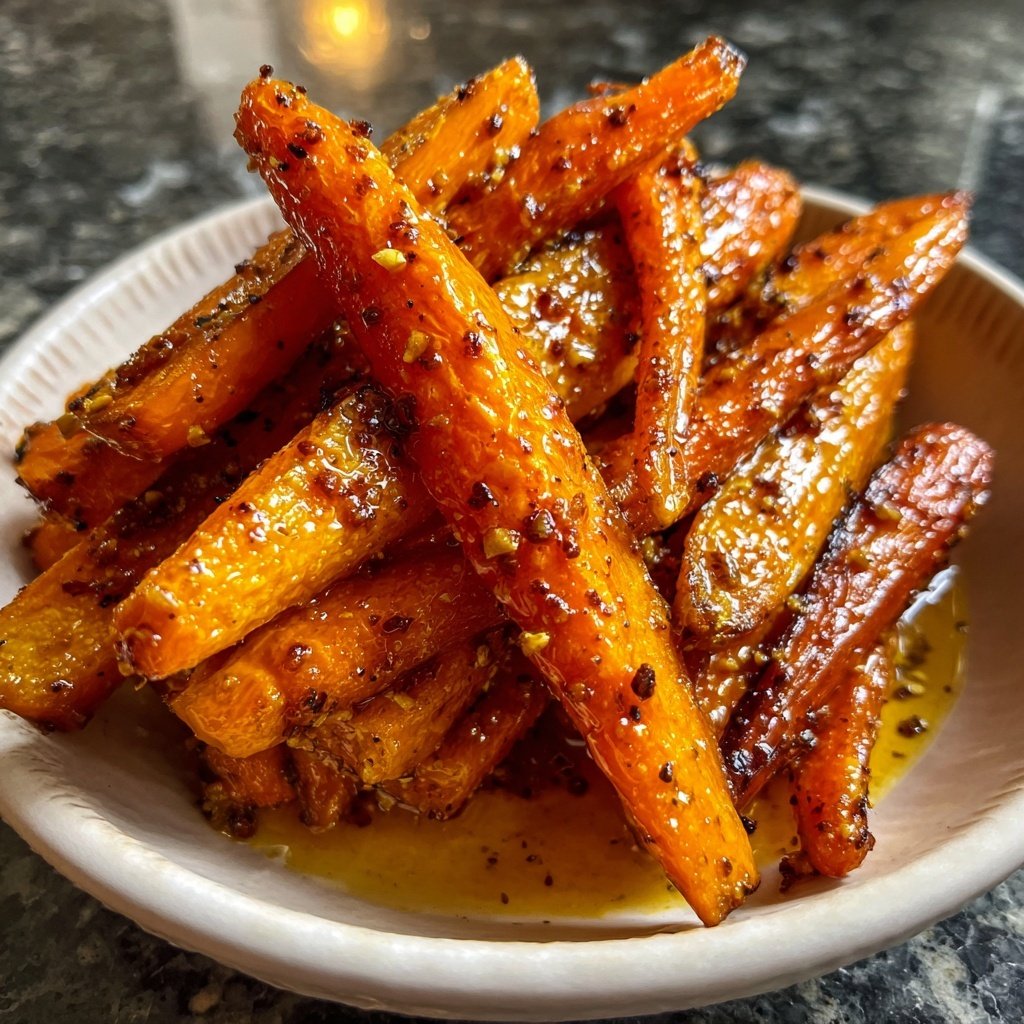 Honey Mustard Roasted Carrots