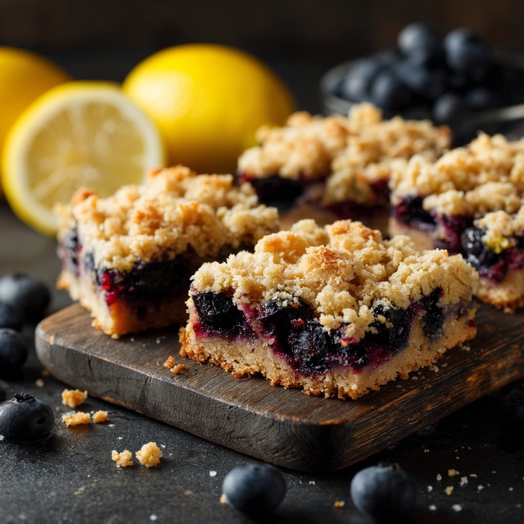 Blueberry Lemon Oat Squares