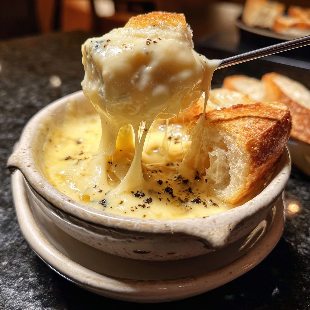 Fondue with Mild Blue Cheese Blend