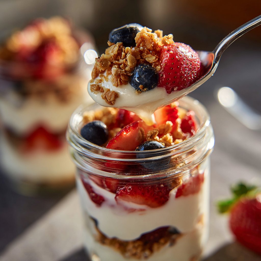 Valentines Breakfast Berry Yogurt Parfaits